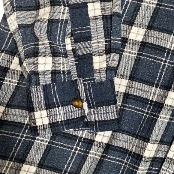 Field & Stream Blue Plaid Flannel Long Sleeve Button Down Shirt Men Size XL - Picture 6 of 9
